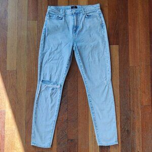 7 For All Mankind Light Wash "The High Wash Skinny" Jeans Size 30